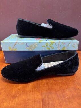 Birdies The Starling Black Velvet Ballet Flat  Women’s SIze 9 NIB